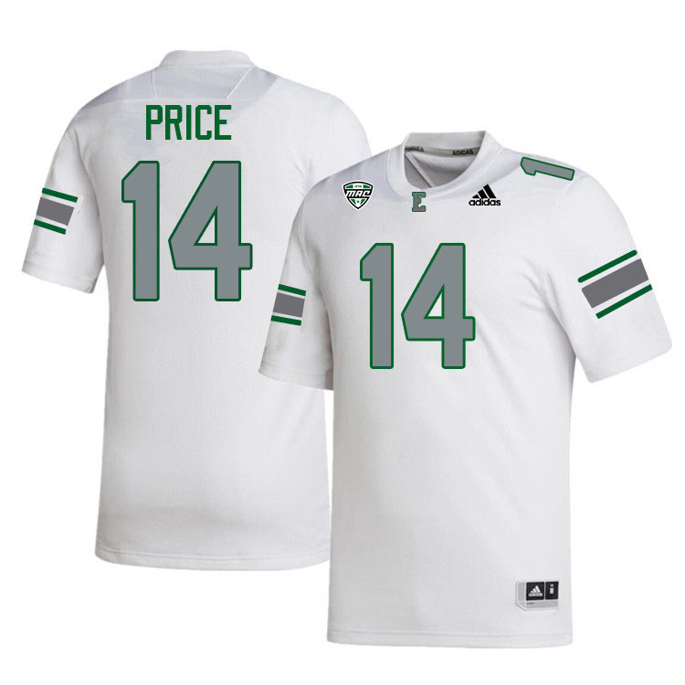 Eastern Michigan Eagles #14 Jaden Price College Football Jerseys Stitched-White Eastern Michigan Eagles #14 Jaden Price College Football Jerseys Stitched-White